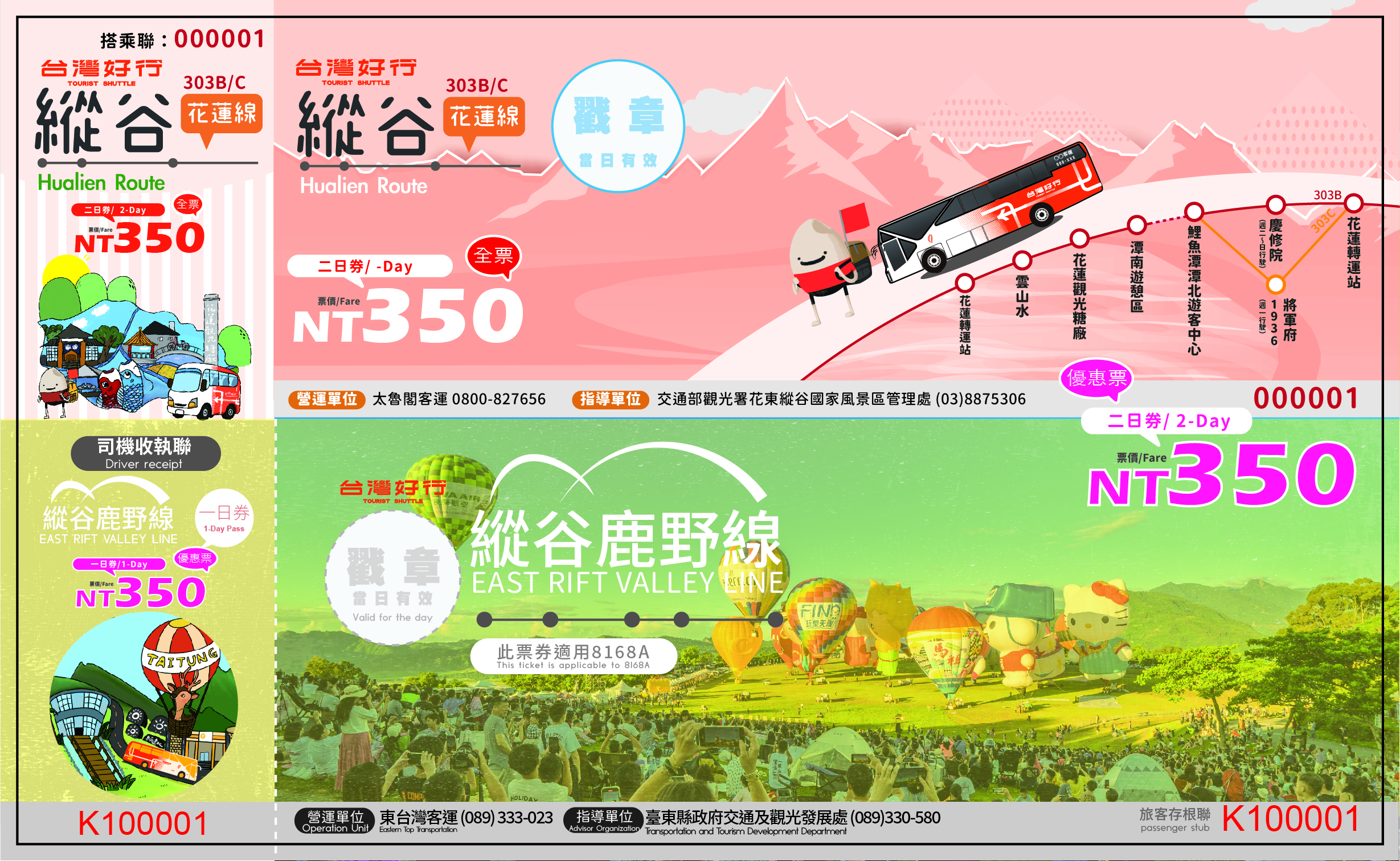 花東縱谷二日券優惠票